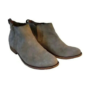 Kork Ease Beige Brown Suede Ankle Boots Slip On Size 8.5 Women's